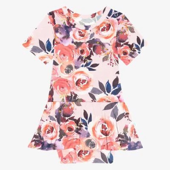 Posh Peanut Other - Posh Peanut Floral Bodysuit - Pink and Purple